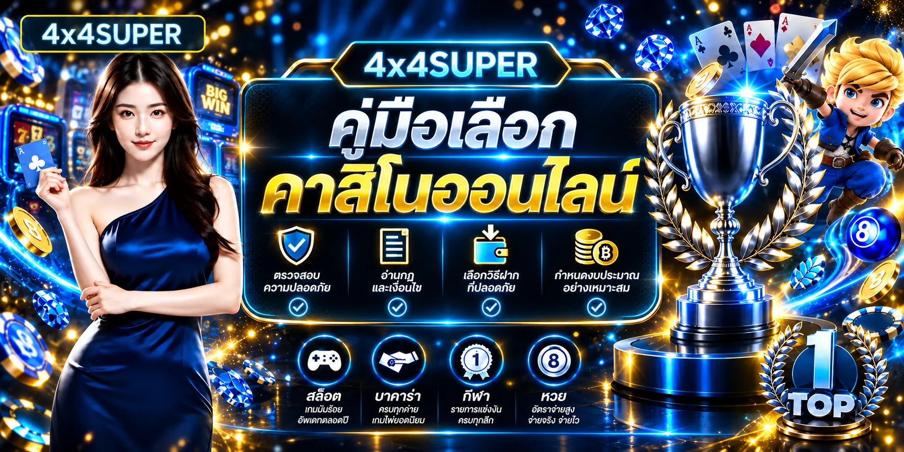 4x4SUPER วิธีเลือกเว็บคาสิโนออนไลน์และวางงบ
