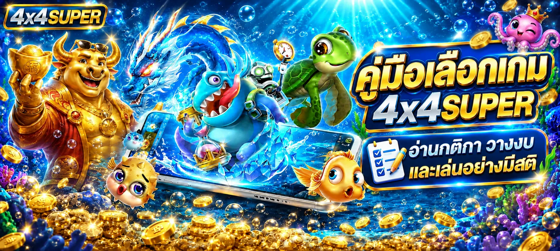 4x4SUPER คู่มือเลือกเกม อ่านกติกาและวางงบ